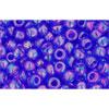 cc178 - perles de rocaille toho 8/0 transparent rainbow sapphire (10g)