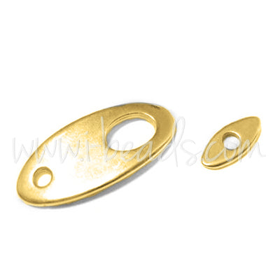 Fermoir ovale doré or fin 26x12mm (1)
