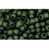 cc940f - perles de rocaille Toho 8/0 transparent frosted olivine (10g)