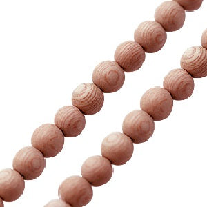 Perles rondes bois de rose sur fil 7mm 1 rang (1)