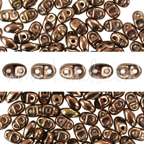 Perles MiniDuo 2.5x4mm dark bronze (10g)