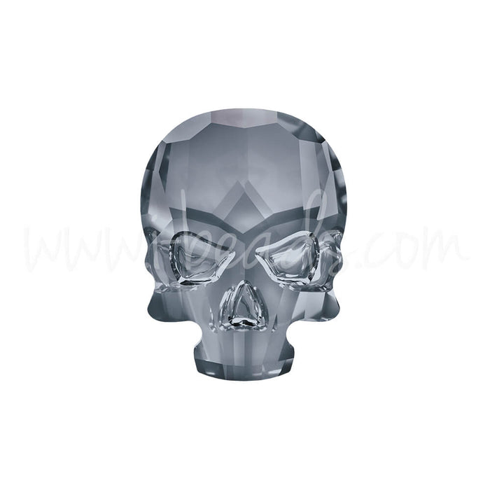 Strass à coller Swarovski 2856 skull flat back crystal silver night 10x7.5mm (1)