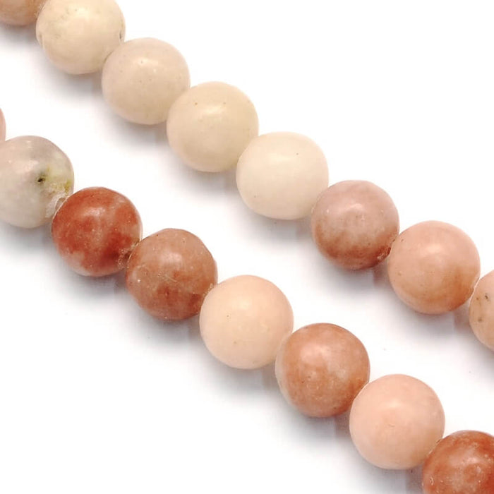 Perles rondes de jaspe naturel, sésame - 4.5mmx1 - 96 perles /fil - 39cm (1 fil)