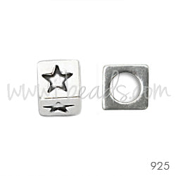 Perle trou 3mm étoile argent 925 4.5mm (1)