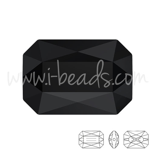 Achat Perle Swarovski 5515 Emerald cut jet 18x12mm (1)