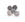 Grossiste en Polygone, facette, Perles de quartz naturel grise, 10x9 mm, trou: 1 mm (X3 unités)
