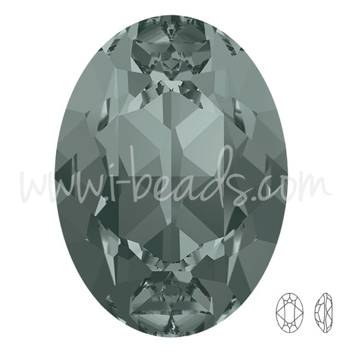 Achat Cristal Swarovski 4120 ovale black diamond 18x13mm (1)