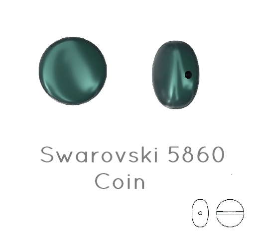 Achat 5860 Swarovski coin Light Tahitian Look pearl 12mm 0.7mm (5)