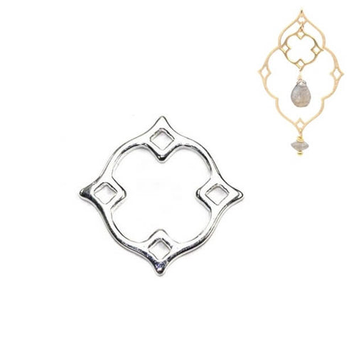 Achat Connecteur pendentif diamant petit en argent 925 - 13 mm (1)