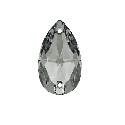 Achat Swarovski 3230 Drop SewOn Crystal Silver night unFoiled 18x10,5mm (2)