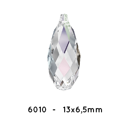 Achat Swarovski 6010 Briolette pendentif Crystal AB -13x6,5mm (2)