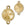 Grossiste en Médaillon lien pour Swarovski 1122 Rivoli 12mm doré (1)