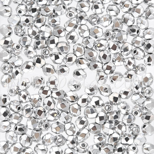 Achat Perles facettes de bohème silver 3mm (50)