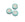 Grossiste en Perles en verre de Bohême Fleur Turquoise et argent 12mm (4)