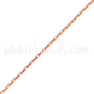 Achat chaine à perles 0.65mm rose gold filled (10cm)