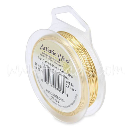 Achat Fil de cuivre artistic wire laiton traité anti-ternissement gauge 24, 18.2m (1)