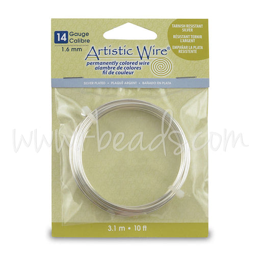 Achat Fil de cuivre Artistic Wire 1.6mm argenté anti-ternissement 3m (1)