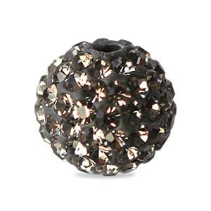 Achat Perle style shamballa ronde deluxe black diamond 8mm (1)