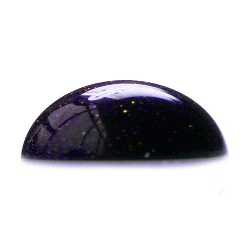 Cabochon Rond Goldstone Bleu 20x7.5mm (1)