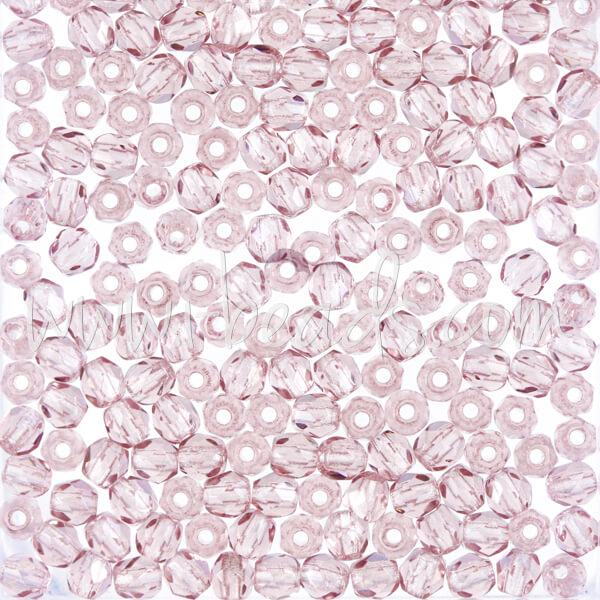 Perles facettes de bohème light amethyst 3mm (50)