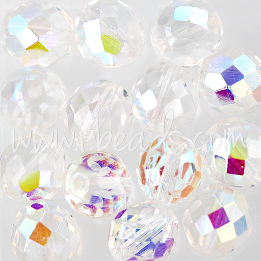 Achat Perles facettes de bohème crystal ab 10mm (25)