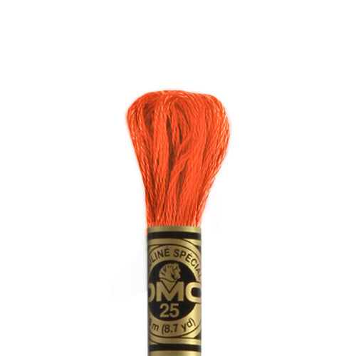 Fil à broder DMC mouliné spécial coton 8m orange 351 (1)
