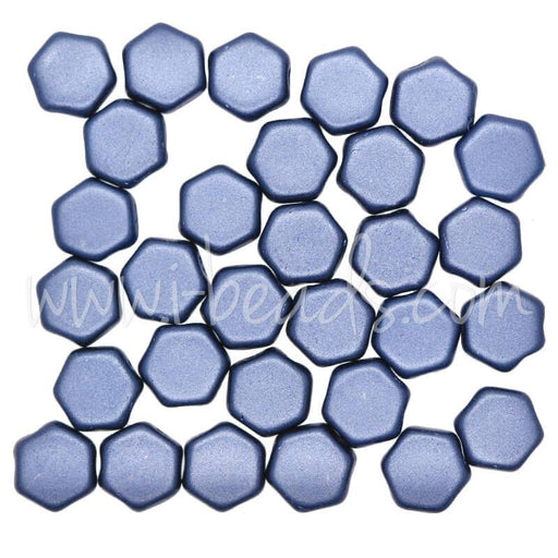 Achat Perles Honeycomb 6mm pastel montana blue (30)