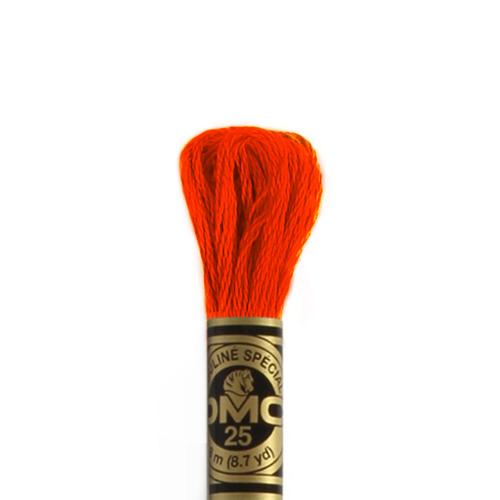 Achat Fil à broder DMC mouliné spécial coton 8m orange 606 (1)