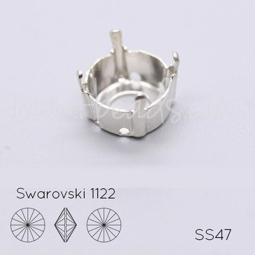 Achat Serti à coudre pour Swarovski 1122 rivoli SS47 argenté (2)