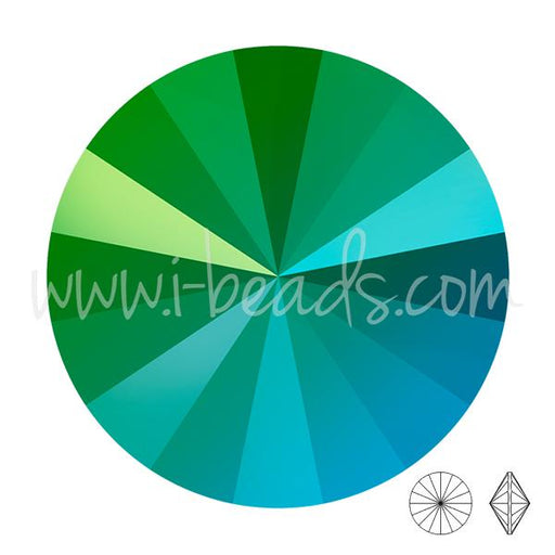 Cristal Swarovski rivoli 1122 crystal scarabaeus green 14mm (1)