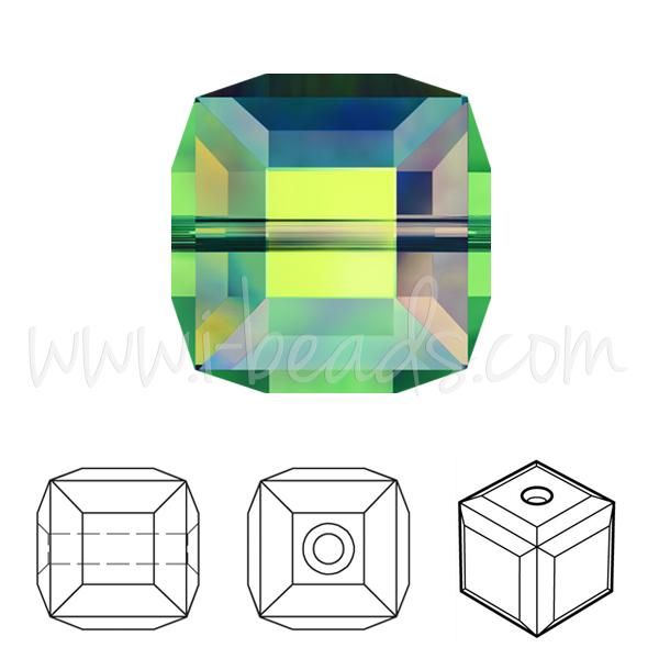 Perles cube Swarovski crystal vitrail medium 4mm (6)