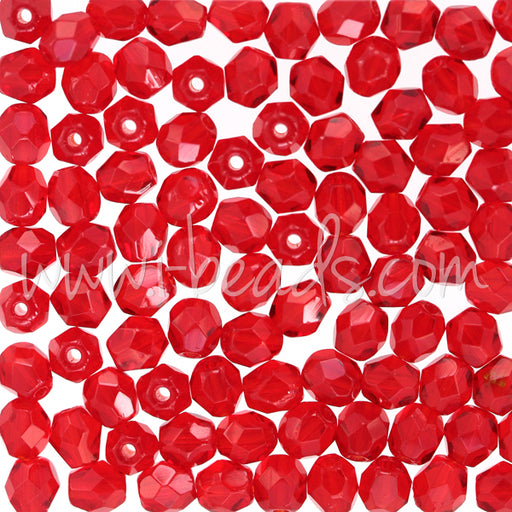 Achat Perles facettes de bohème siam ruby 4mm (100)