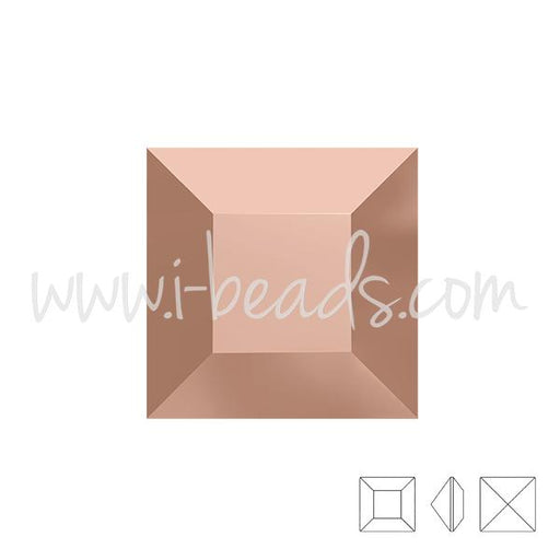 Achat Swarovski Elements 4428 Xilion square crystal rose gold 6mm (2)
