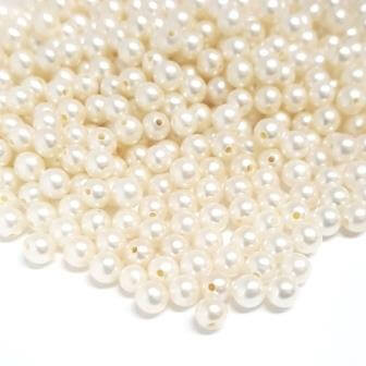 Perle d'eau douce semi-percée Blanche naturelle 3mm (2)