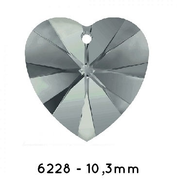 Achat Swarovski 6228 Xilion Heart Pendant Black Diamond 10,3x10 mm (1)