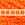 Vente au détail Perles 2 trous CzechMates tile Neon Orange 6mm (50)
