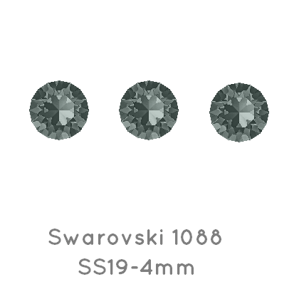 Swarovski 1088 xirius chaton Black Diamond F 4mm -SS19 (10)