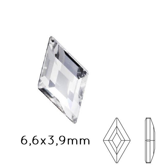 Achat 2773 Swarovski flat back Diamand Shape rhinestones crystal 6.6x3.9mm (5)