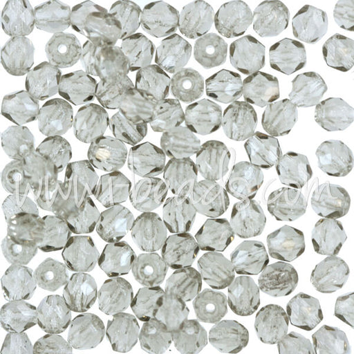 Achat Perles facettes de bohème black diamond 4mm (100)