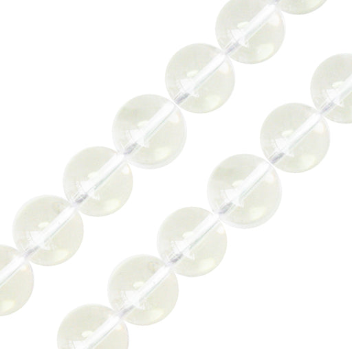Perles rondes cristal de quartz 10mm sur fil (1)