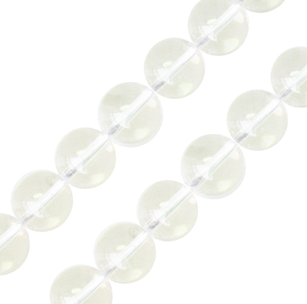 Perles rondes cristal de quartz 10mm sur fil (1)