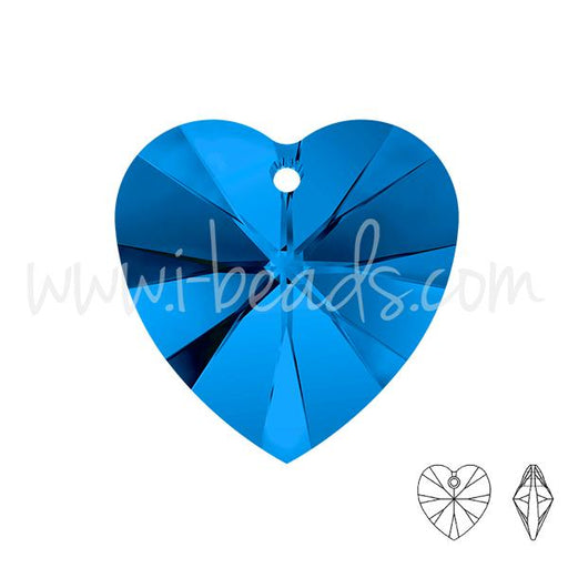 pendentif coeur swarovski sapphire 10mm (2)