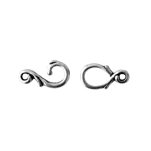 Achat Fermoir crochet plaqué argent 13+12mm (1)