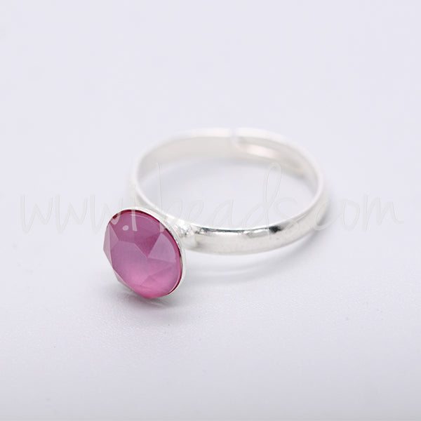 Serti bague ajustable conique pour Swarovski 1088 SS39 argenté (1)