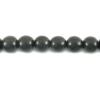 Achat Perles rondes en Ebène noir 5,5-6,5mm (1rang)