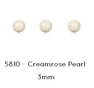 5810 Swarovski CREAMROSE pearl 3mm x0.5mm (40)