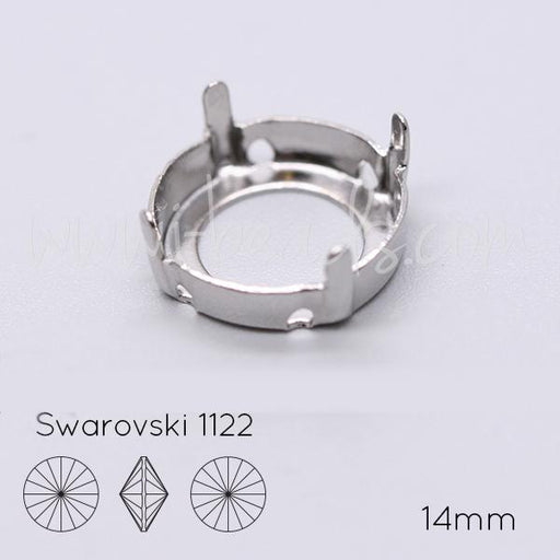 Achat Serti à coudre pour Swarovski 1122 rivoli 14mm rhodié (2)