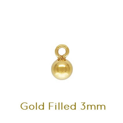 Achat Perle ronde 3mm pendentif Gold filled (x1)
