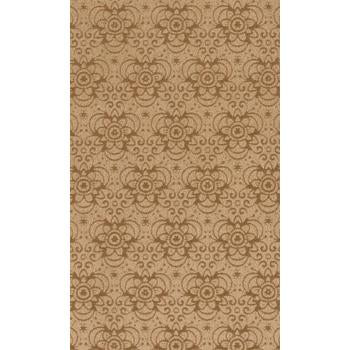 Suédine motif fleurs Camel 10x21.5cm (1)