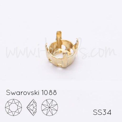 Achat Serti à coudre pour Swarovski 1088 SS34 doré (4)